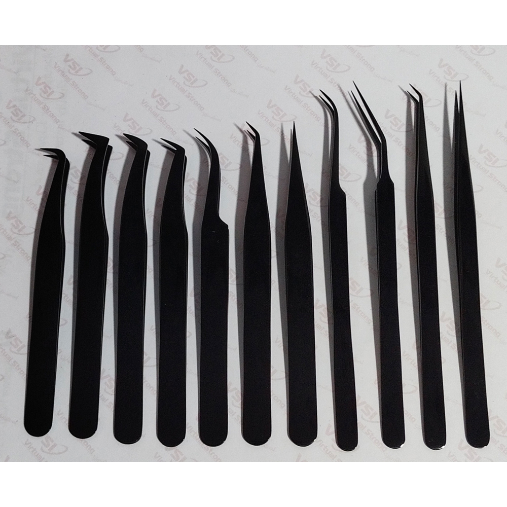 DIAMOND GRIP EYELASH TWEEZERS PLASMA BLACK